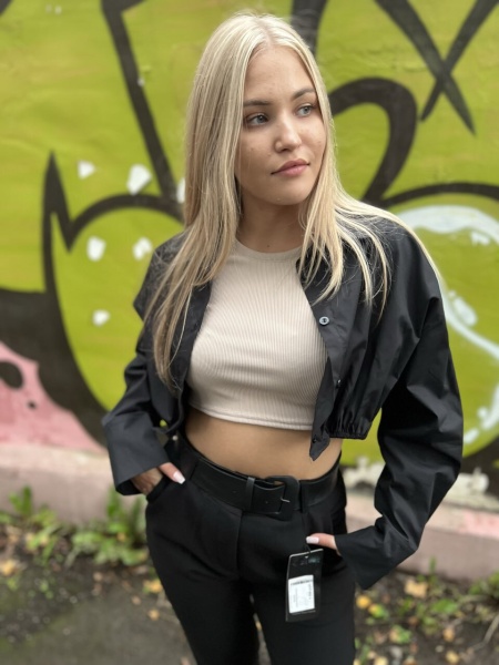 Рубашка хлопковая (укороченная)