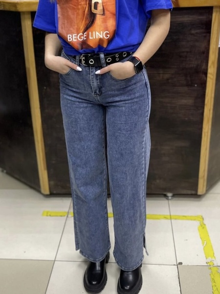 Джинсы трубы (коричневые)