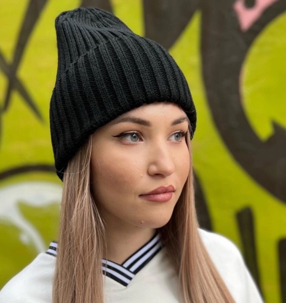 Шапка плотная вязка (цветная)