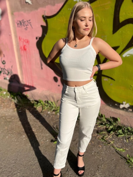 Джинсы баллоны (белые)